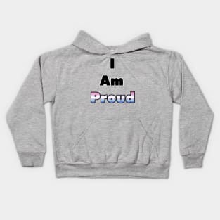 I am proud (bigender) Kids Hoodie